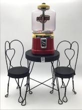 Child's Metal Doll Ice Cream Table & 2-Chairs