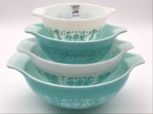 Vintage Pyrex Amish/Butterprint Turquoise and
