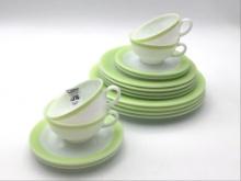 Vintage Pyrex Lime Green Dish Set for Four