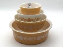 Lot of 4 Pyrex Including Three Butterfly Gold