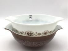 Lot of 2 Pyrex Cinderella Bowls Including Town