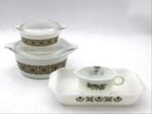 Lot of 4 Dishes Including Pyrex Spring Blossom