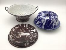 Lot of 3 Porcelain Pieces Including Brown & White