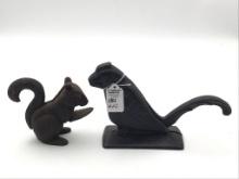 Lot of 2 Iron Nutcrackers Including Parrot