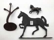 Lot of 3 Iron Pieces Including Buggy Step,