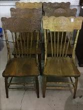 Set of 6 Matching Spindle Pressed Back