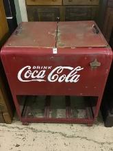 Old Vintage Coca Cola Cooler-As Re-Paint