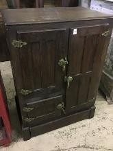 Antique Wood Ice Box (3 Ft. 9 Inches