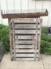 Lot of 2-Primitive Wood Chicken Crate Marked