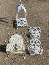 Lot of 3 Decorative Metal & Iron Garden Plant
