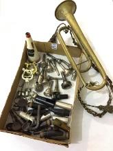 Box of Various Instrument Mouth Pieces &