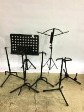 Group of Mostly Musical Instrument Stands, and Two