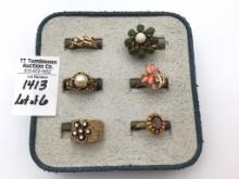 Lot of 6 Various Ladies Costume Jewelry