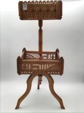 Vintage Wood Two Tier Sewing Stand