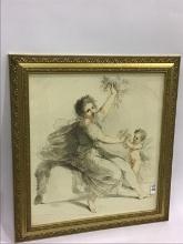 Framed Contemp, Print of Angels
