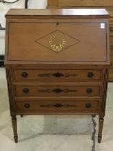 Slant Front Drop Down Writing Desk w/