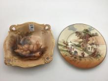 Lot of 2 Hand Painted PIeces Including Royal