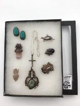 Group of Sterling Silver Jewelry Including