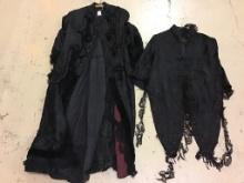 Lot of 2 Vintage Ladies Black Capes