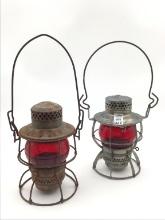 Lot of 2 Lanterns Including One Marked