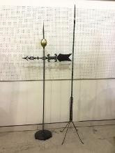 Lot of 2 Lightening Globe Stands Including
