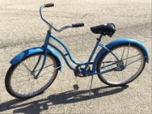 Unknown Vintage Bicycle-Re-Painted Blue