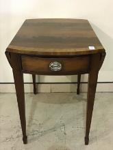 Ethan Allen One Drawer Drop Leaf Lamp or Side