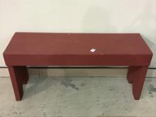 Red Paint Wash Stand Bench