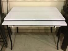 Black & White Porcelain One Drawer Table