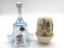 Lot of 2 Fenton Pieces Including Fenton Nativity