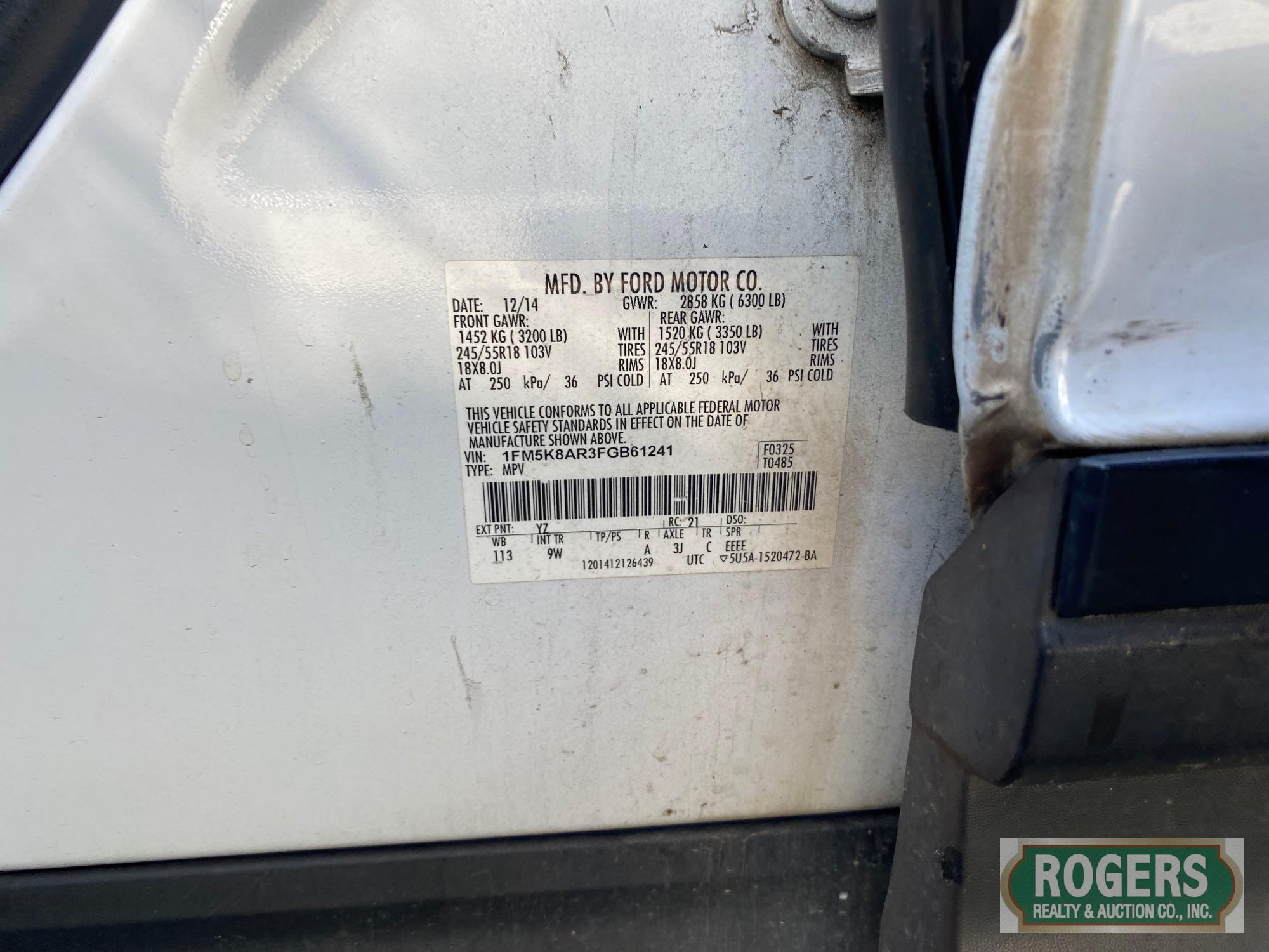 2015 FORD EXPLORER INTR