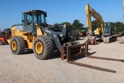 2012 John Deere Wheel Loader Model 644K, S/N 1DW644KZCCE644142, 96 in. Quick Release Forks (3220