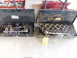 LOT: (4) Sets 1 in. Drive Sockets, Breaker Bars & Extensions