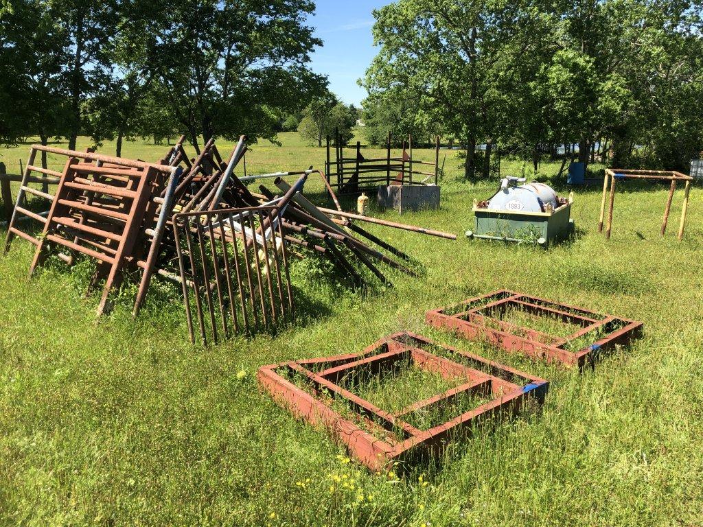 LOT: Assorted Surplus Material - Steel Pipe , Vaves, Piclamps, catwalks, Pi