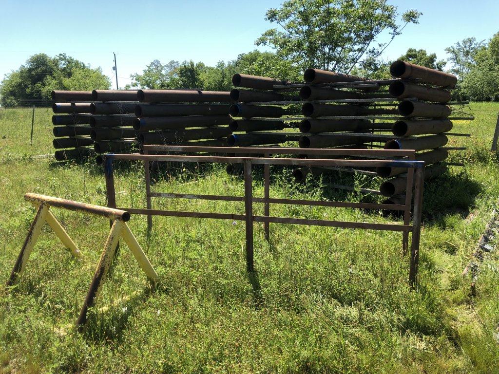 LOT: Assorted Surplus Material - Steel Pipe , Vaves, Piclamps, catwalks, Pi