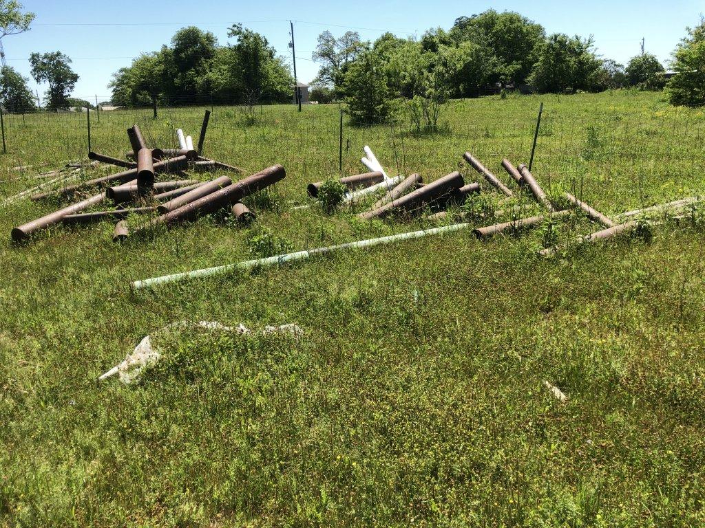 LOT: Assorted Surplus Material - Steel Pipe , Vaves, Piclamps, catwalks, Pi