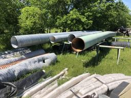 LOT: Assorted Surplus Material - Steel Pipe , Vaves, Piclamps, catwalks, Pi