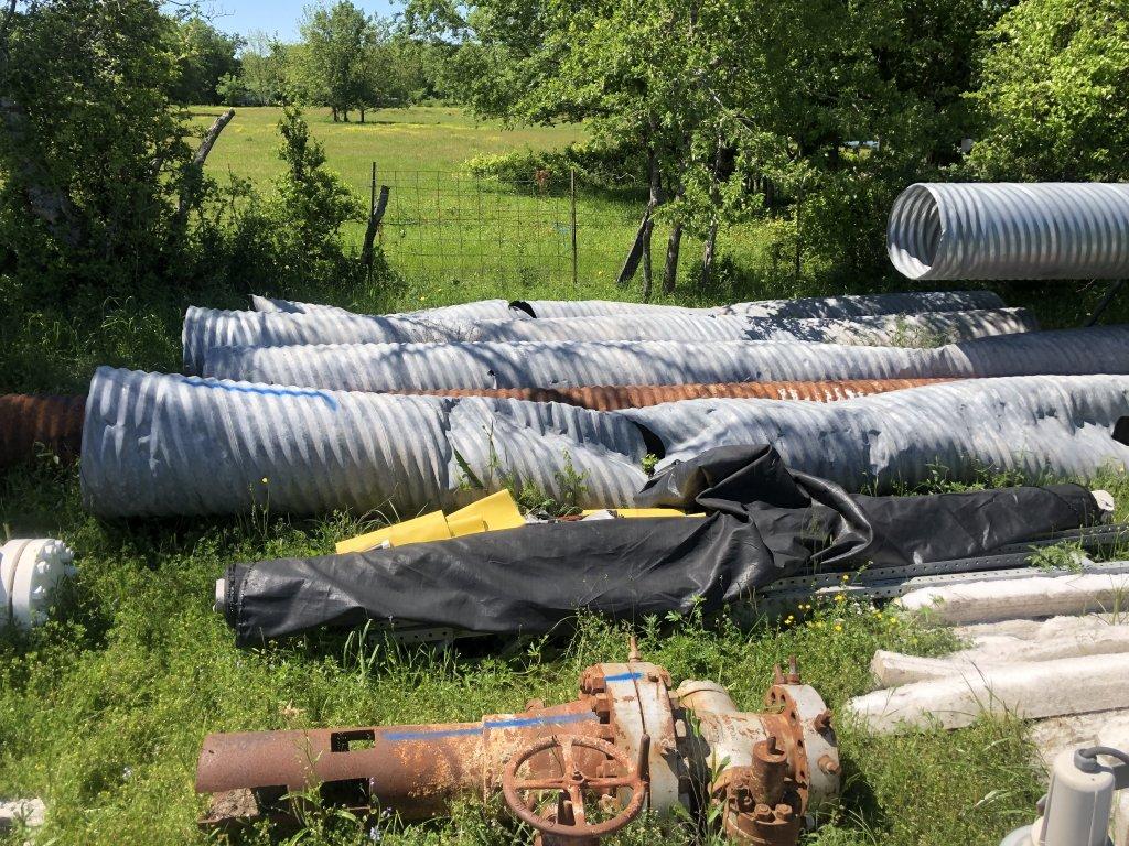 LOT: Assorted Surplus Material - Steel Pipe , Vaves, Piclamps, catwalks, Pi