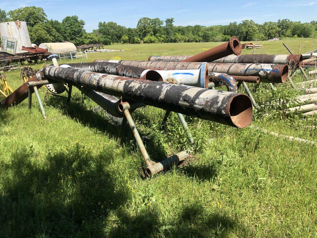 LOT: Assorted Surplus Material - Steel Pipe , Vaves, Piclamps, catwalks, Pi