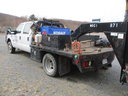2014 Ford 350 4x4 Crew Flatbed Truck, Diesel Engine, Automatic Transmission, Crew Cab, A/C, Dual