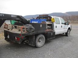 2014 Ford 350 4x4 Crew Flatbed Truck, Diesel Engine, Automatic Transmission, Crew Cab, A/C, Dual