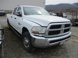 2012 Dodge 2500 4x4 Pickup Supervisor Truck, Gasoline Engine, Automatic Transmission, Crew Cab, A/C,