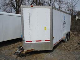 2008 Cargo Craft Tandem Axle 18 ft. Enclosed V-Nose, Enclosed Tag Trailer with 1-Side Door, 1-Rear