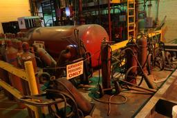 LOT: (40+) Carbon Dioxide Fire Extinguisher Cylinders, (15+) Carbon Dioxide Carts