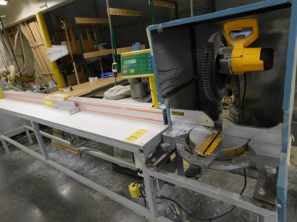 Dewalt 12 in. Compound Miter Box, with Table & Programmable Tiger Stop Stock Stop