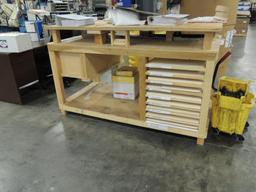 LOT: Misc. Electrical, Wire Trays, Stand and Wire Spools, Conduit Galvanized and PVC, Metal Rack W/