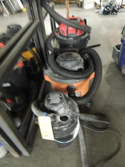 LOT: (3) Shop Vacs, Shop Vac, Rigid and Bucket Max