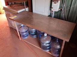 LOT: (3) Assorted Tables - (1) 5 ft. x 2 ft. x 34 in. High Stainless Steel, (2) 5 ft. x 30 in. x 34