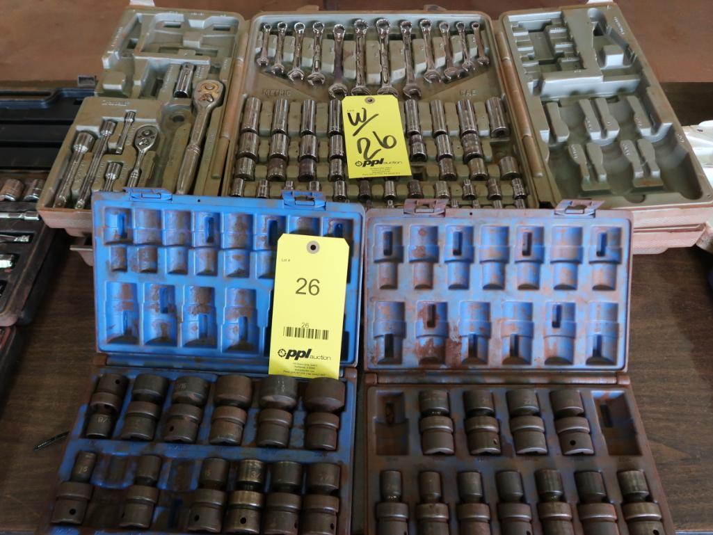 LOT: (5) Assorted Socket Sets (not complete)