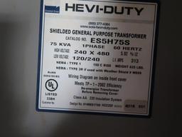 LOT: (2) Transformers, FGS Shielded General Purpose, 75 KVA, 240 x 480 Hi Volt, 120/240 Low Volt,
